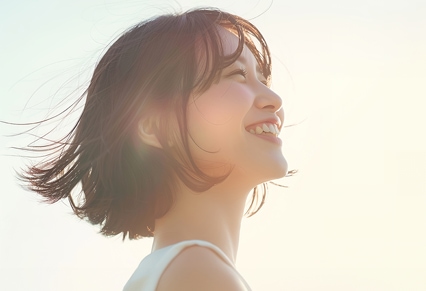 チャットレディのお仕事をする女性