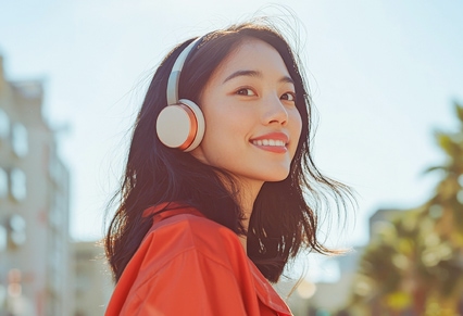 チャットレディのお仕事をする女性