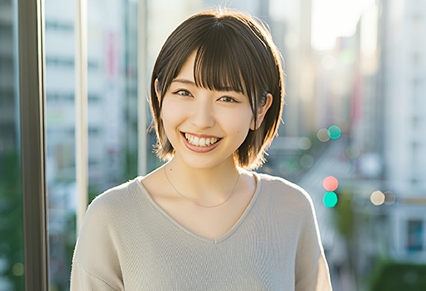 チャットレディのお仕事をする女性